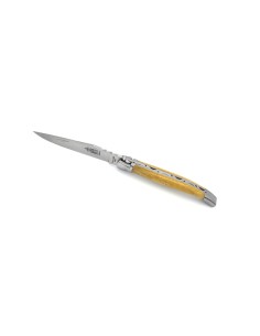 Laguiole folding  knife Forged 12 cm, chestnut wood handle, matt finish