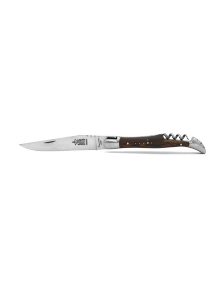 Laguiole pliant Prestige, lame et tire-bouchon, manche en Bois de violette de 12 cm, finition brillant