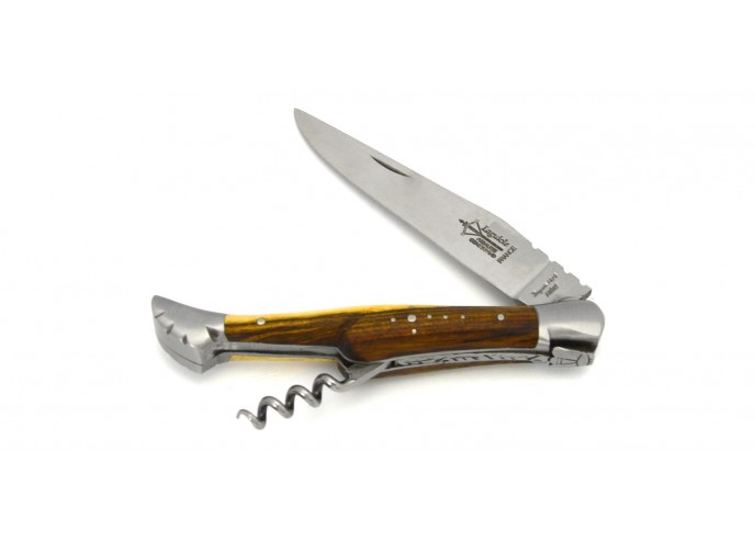Prestige Laguiole folding knife, 12 cm, full pistachio handle, matt finish