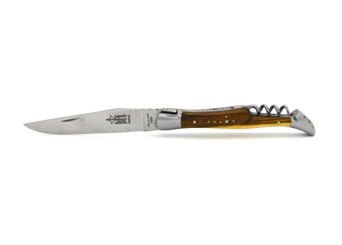 Laguiole pliant Prestige, lame et tire-bouchon, manche en pistachier de 12 cm, finition mat