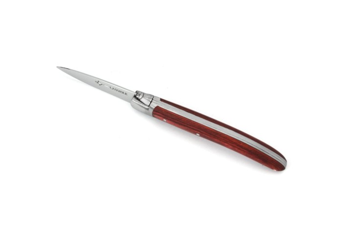 Couteau à huîtres, manche en stamina rouge, finition mat