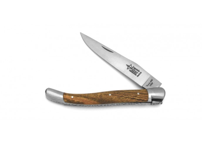Laguiole Antan folding knife, 12 cm bokote wood handle, matt finish