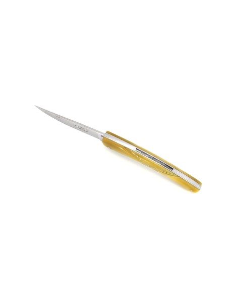 Le Thiers ® papillon, manche en pointe de corne blonde de 12 cm