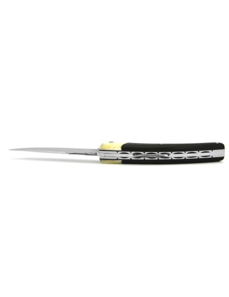 Le Thiers ® pliant Prestige, fausse mitre os, manche en ébène de 12 cm, finition brillant