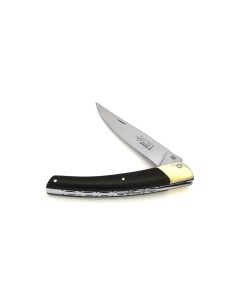 Le Thiers ® Prestige folding knife, false bolster in bone, 12 cm ebony wood handle, shiny finish