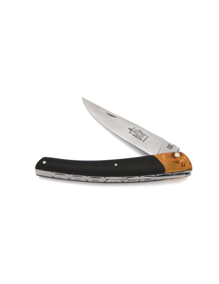 Le Thiers ® pliant Prestige, fausse mitre genévrier, manche en ébène de 12 cm, finition mat