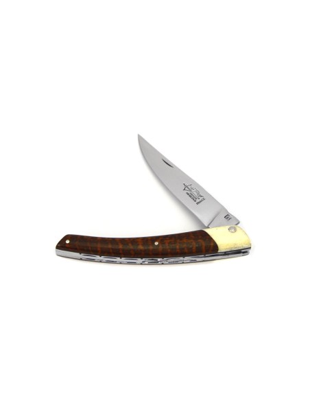 Le Thiers ® Prestige folding knife, false bolster in bone, 12 cm snakewood handle, shiny finish
