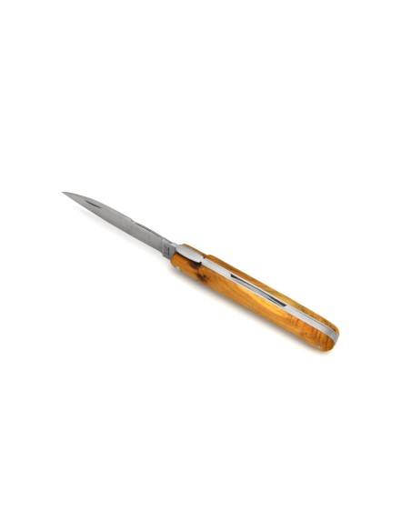 Couteau pliant Saint Martin, ciselé, manche en genévrier