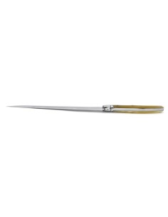 Laguiole cutting service, 12 cm blonde horn tip handle, shiny finish 2