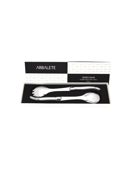 Laguiole salad set, 12 cm full inox handle, matt finish