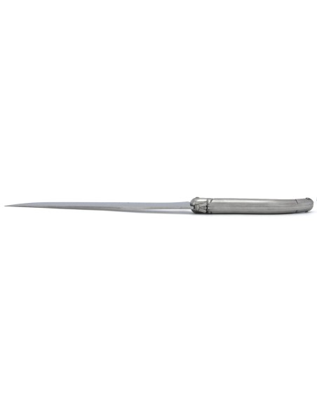 Service à découper Laguiole, manche tout inox de 12 cm, finition mat