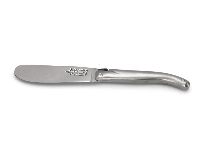 Laguiole spreader, 8 cm full inox handle, matt finish