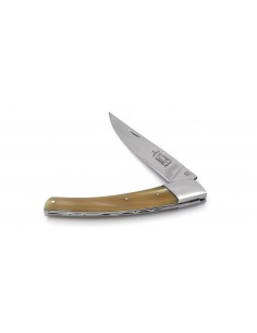 Le Thiers® knife, 12 cm blond horn tip handle, shiny finish