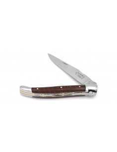Laguiole folding knife Double plates, 12 cm, snakewood handle with shiny finish