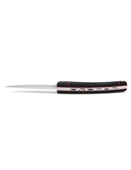 Le Thiers ® Prestige folding knife, 12 cm ebony wood handle with 2 falses bolsters, shiny finish