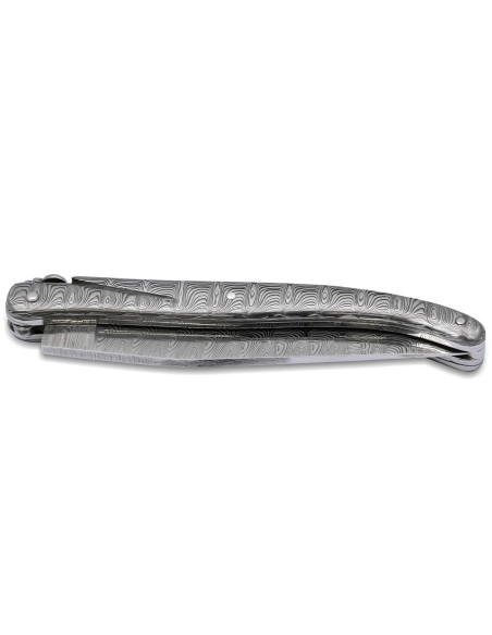 Laguiole Forgé Collection, plein manche de 12cm, tout Damas inox