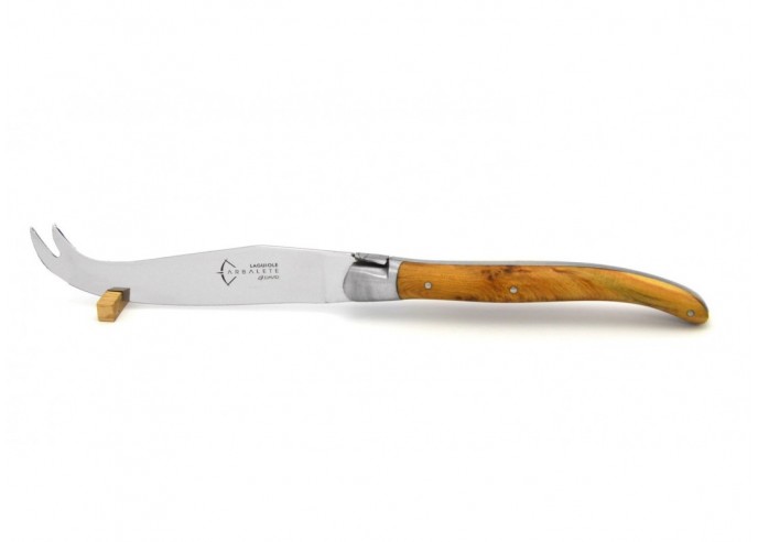 Laguiole cheese knife, juniperwood handle, matt finish