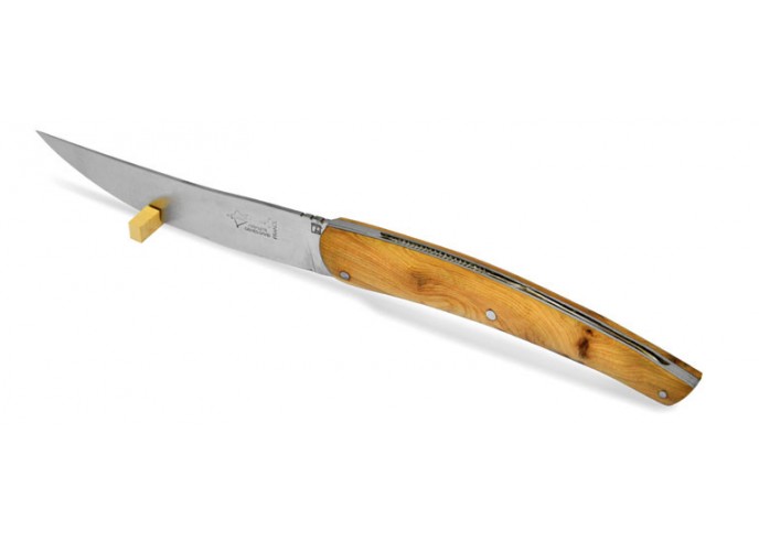 Box with 2 steak knives Le Thiers ® Chiseled, full handle in juniperwood, matt finish