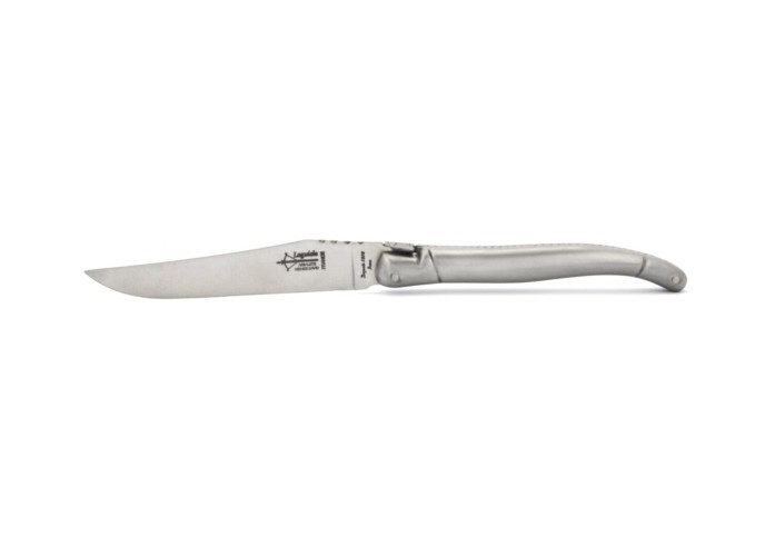 Box with 2 steak knives Laguiole Original, full stainless steel in matt finish, dishwasher safe