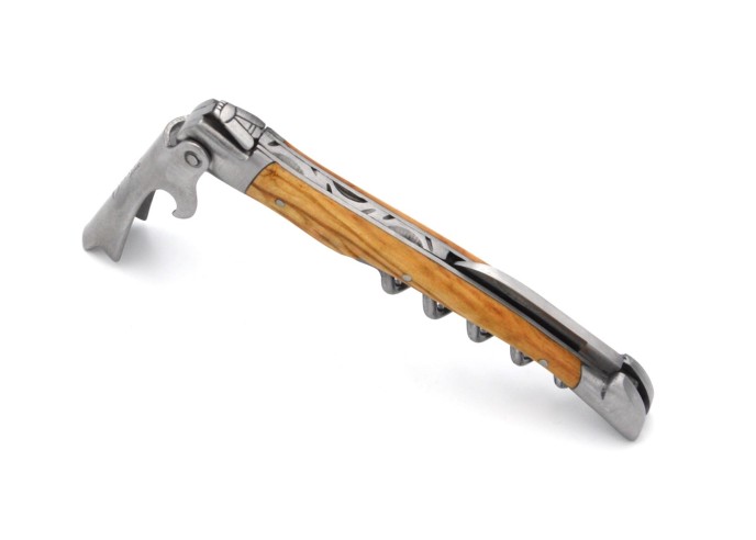 Laguiole wine opener Prestige, olivewood handle, matt finish