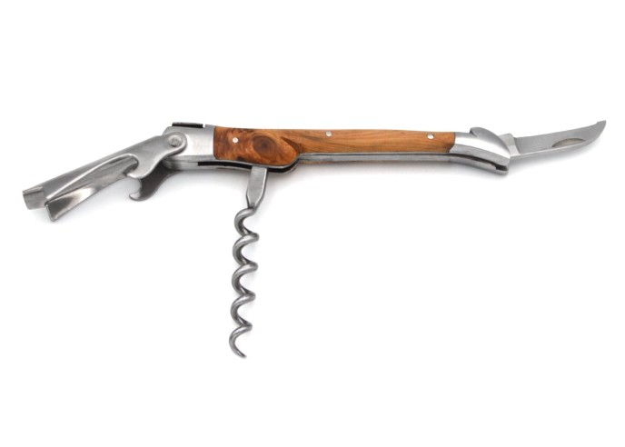 Laguiole wine opener Prestige, 12 cm juniper wood handle, matt finish