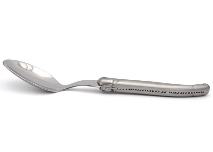 Laguiole cutlery set 24 pieces, full handle stainless steel, matt finish