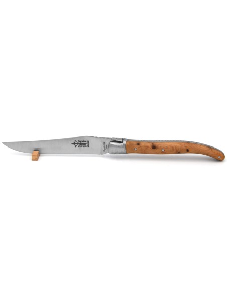 2 Laguiole steak knives of 23 cm, juniper wood handle, matt finish