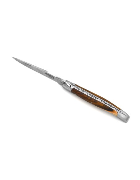 Laguiole Prestige folding knife, pistachio wood handle, matt finish