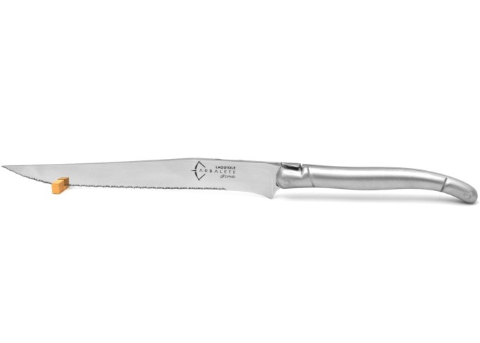 Laguiole bread knife with stainless steel handle - Arbalète G.David