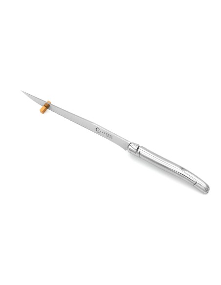 Couteau à pain Laguiole, manche en tout inox de 12 cm finition brillant