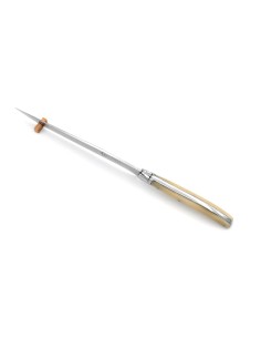 Couteau à pain Laguiole, manche en pointe de corne blonde de 12 cm finition brillant 2