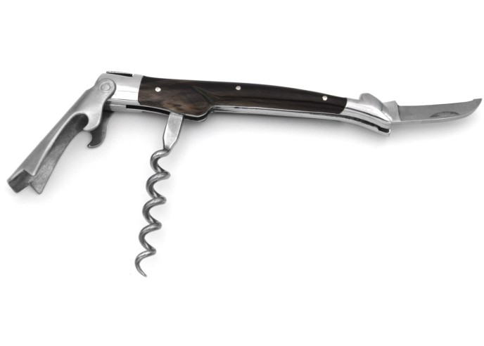 Sommelier Laguiole Prestige, black buffalo horn handle, shiny finish