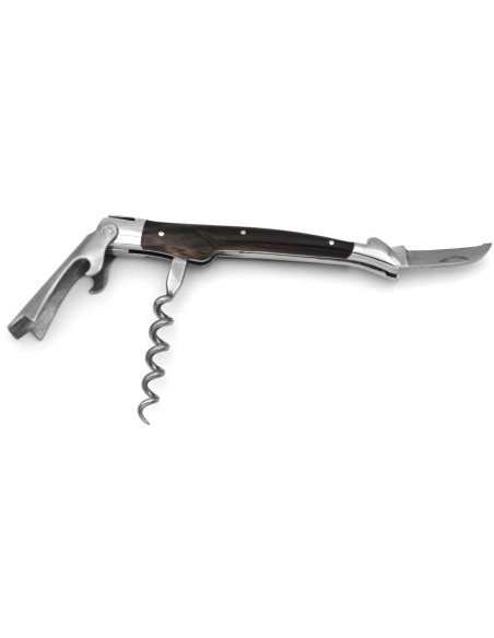 Sommelier Laguiole Prestige, black buffalo horn handle, shiny finish