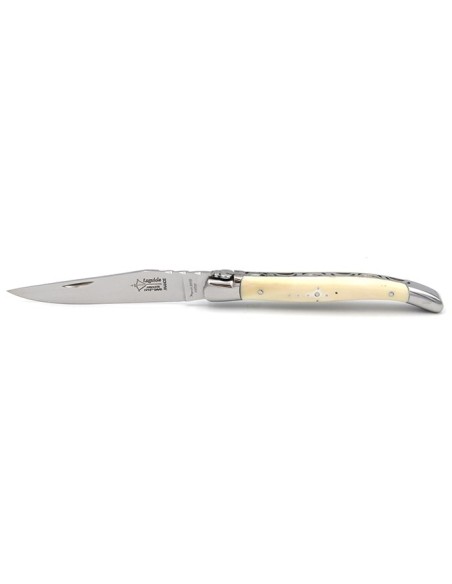 Laguiole Forged folding knife, 12 cm warthog tooth handle with shiny finish