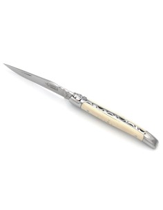 Laguiole Forged folding knife, 12 cm mammoth ivory handle with shiny finish 2