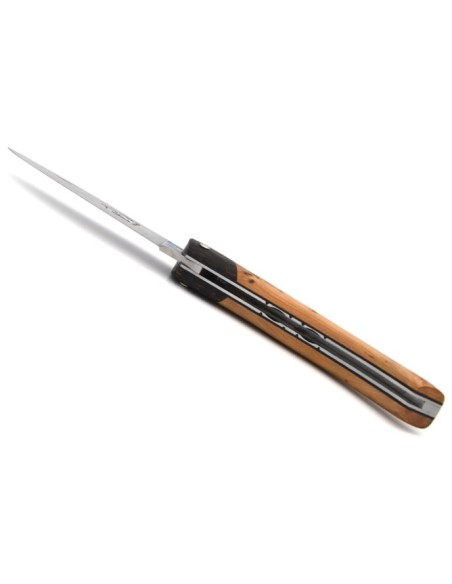 Le Thiers ® folding knife, false bolster in palm wood, 12 cm juniper wood handle, matt finish