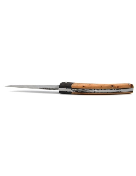 Le Thiers ® folding knife, false bolster in palm wood, 12 cm juniper wood handle, matt finish