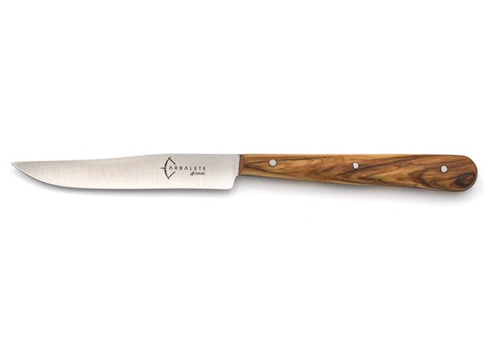 Coffret de 4 couteaux de table/cuisine en olivier - Arbalète G.David