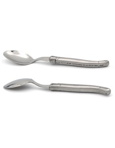 Set of 6 Laguiole soup spoons, stainless steel handle with matt finish 2