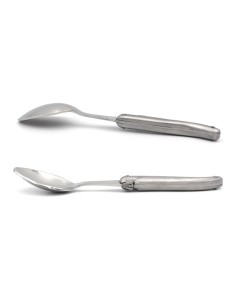 Set of 6 Laguiole tea spoons, stainless steel handle with matt finish 2