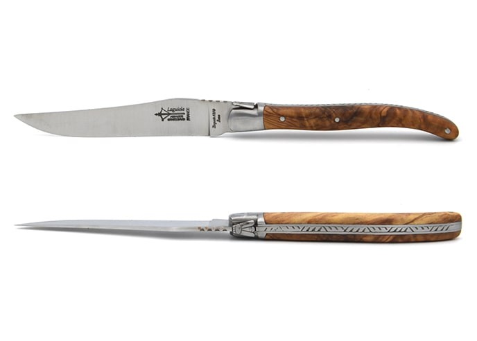 6 Couteaux de Table Laguiole en Aubrac en bois d'olivier