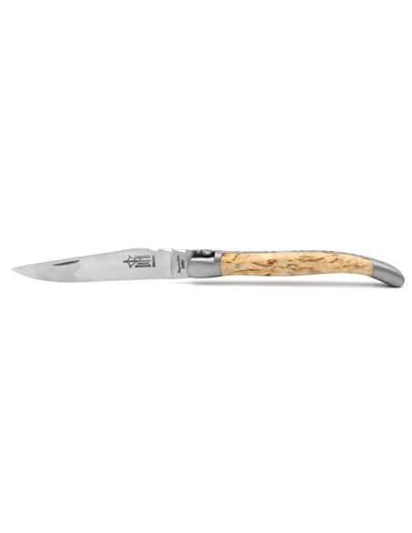 Laguiole folding knife Forged, 12 cm birch handle with matt finish