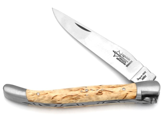 Laguiole folding knife Forged, 12 cm birch handle with matt finish