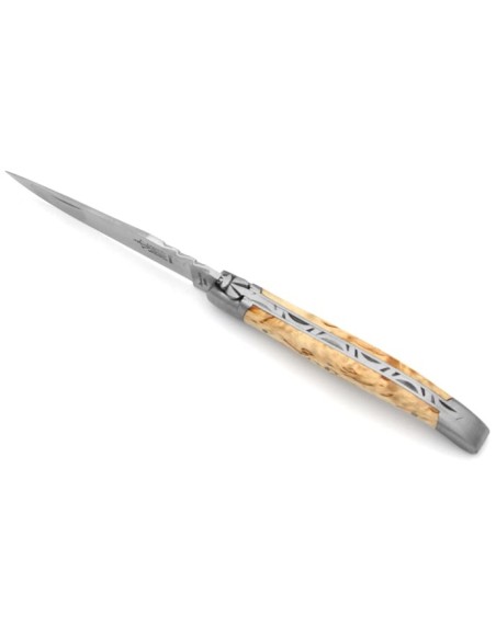 Laguiole folding knife Forged, 12 cm birch handle with matt finish