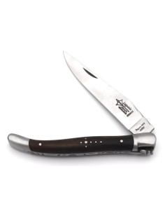 Laguiole folding knife Forged, 12 cm ebony wood handle with matt finish