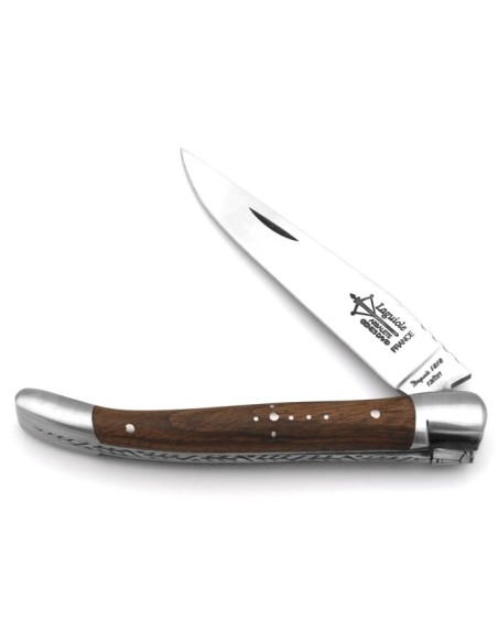 Laguiole pliant au féminin, manche en noyer de 11 cm, finition mat