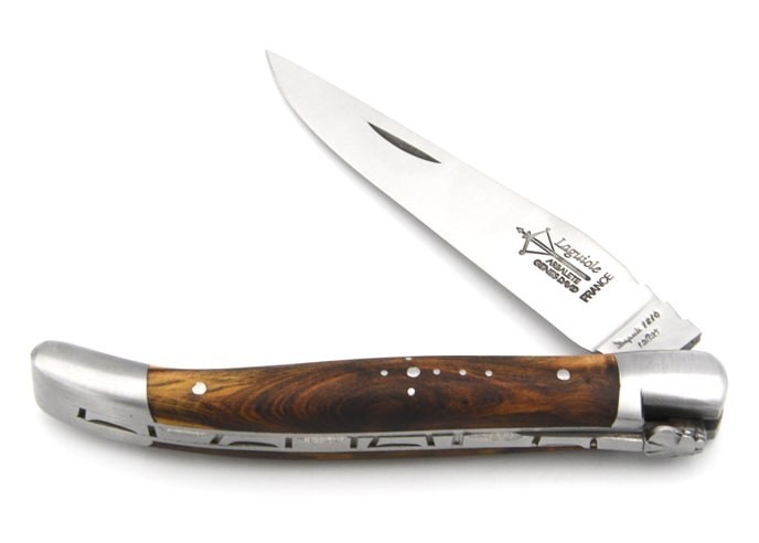 Laguiole folding knife Forged, 11cm pistachio wood handle, matt finish