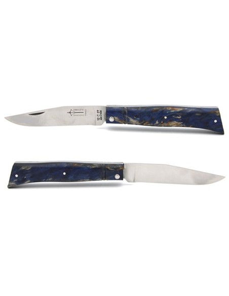 Couteau pliant Alpin, manche en bouleau stabilisé de 11 cm, finition brillant