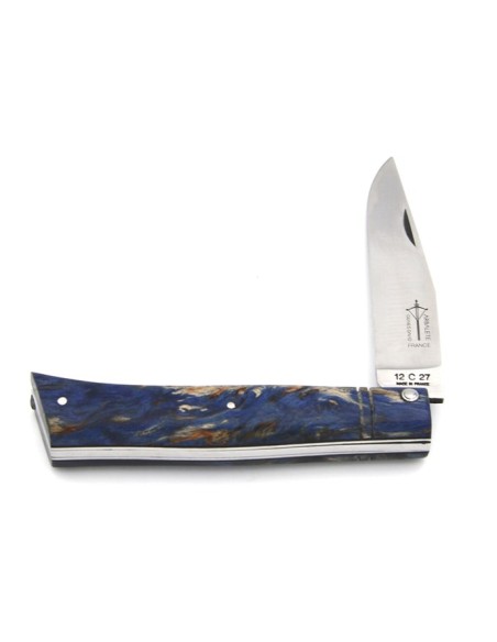 Alpine folding knife, 11 cm stabilised birchwood handle, shiny finish