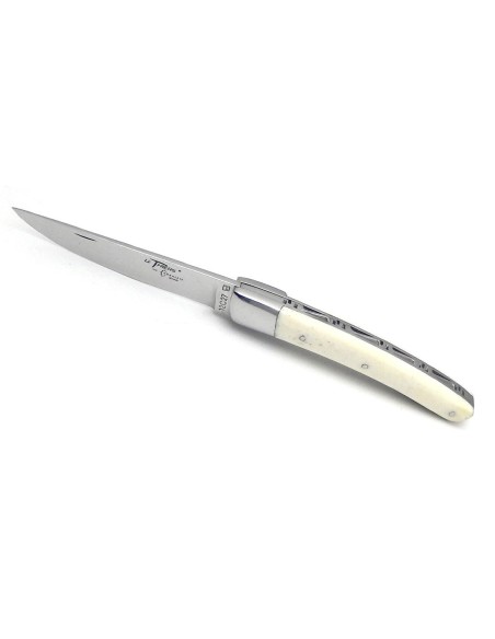 Le Thiers ® folding knife guilloché, 11 cm bone handle, shiny finish